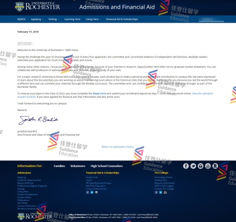 University of Rochester’s- Undecided