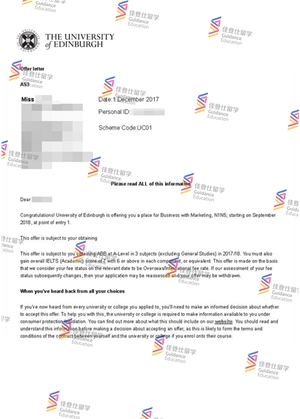 University of Edinburgh- Bachelor of Marketing