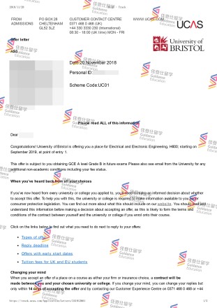 University of Bristol- Bachelor of Electronical and Electronic Engineering