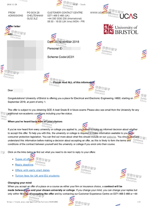 University of Bristol- Bachelor of Electronical and Electronic Engineering