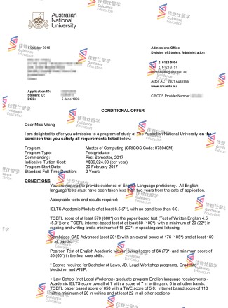 Australian National University- Master of Computing